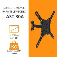 Suporte de Parede Móvel Para TV 26" A 65" Amvox AST 30A VESA Black - 3