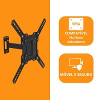 Suporte de Parede Móvel Para TV 26" A 65" Amvox AST 30A VESA Black