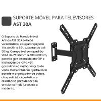 Suporte de Parede Móvel Para TV 26" A 65" Amvox AST 30A VESA Black - 5