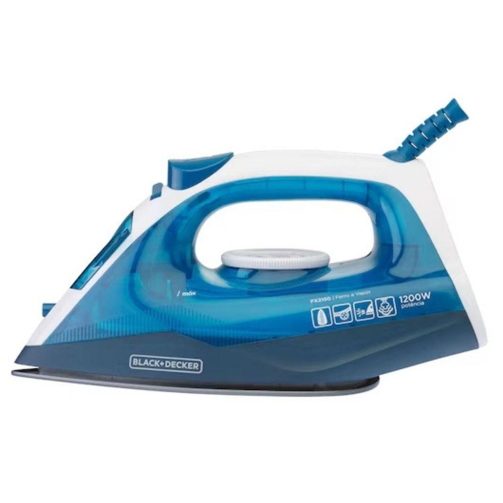 Ferro a Vapor Black+Decker 1200W Base Antiaderente Spray Branco e Azul 110V - 2