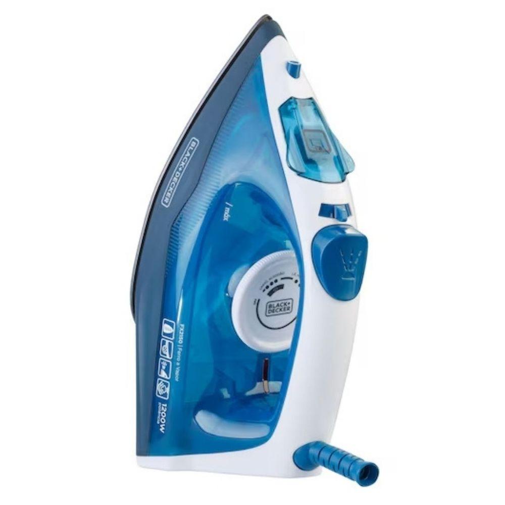 Ferro a Vapor Black+Decker 1200W Base Antiaderente Spray Branco e Azul 110V - 5