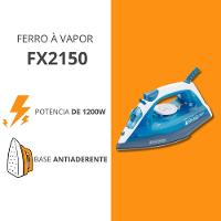 Ferro a Vapor Black+Decker 1200W Base Antiaderente Spray Branco e Azul 110V - 7