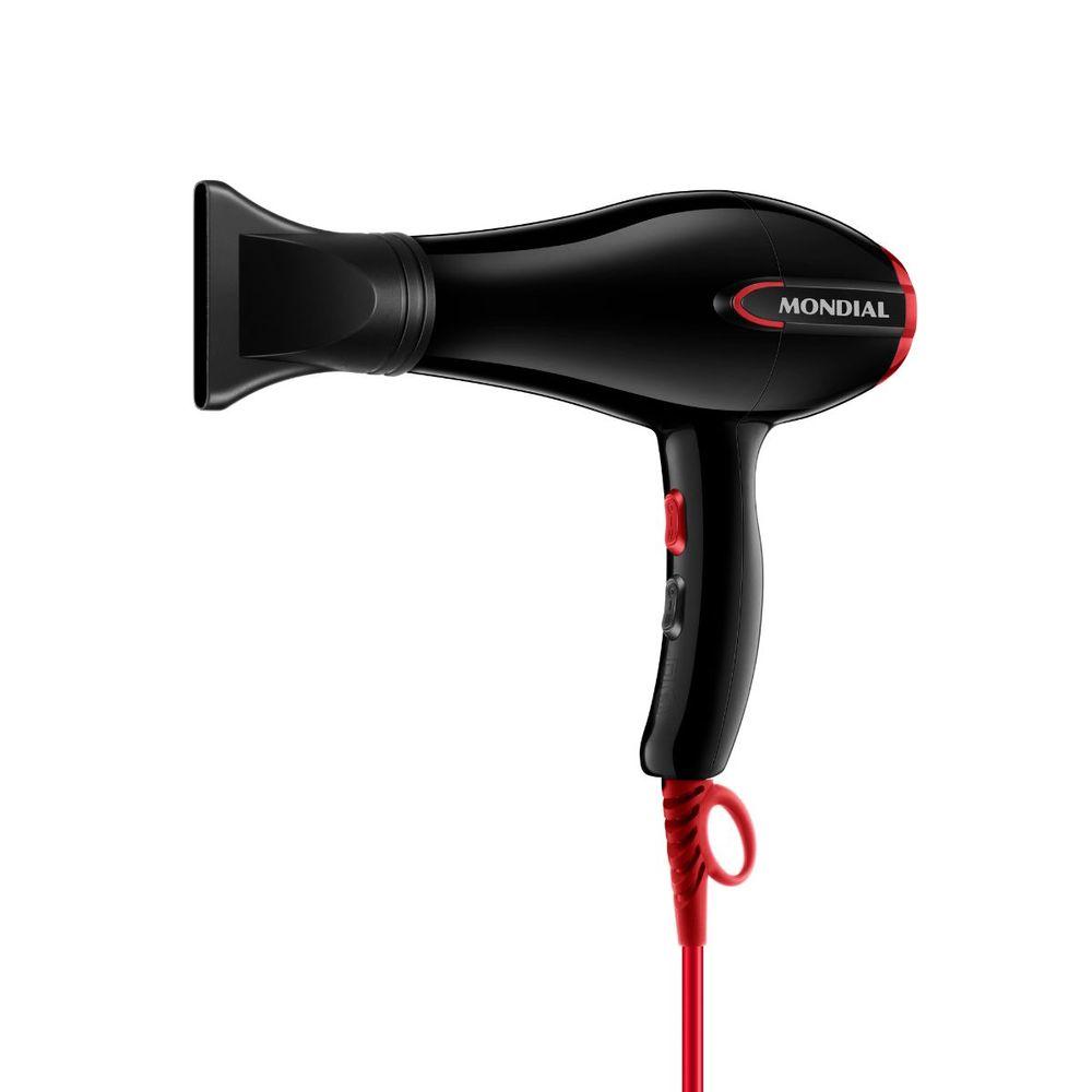 Secador de Cabelos Turbo Mondial SC-41 1900W Preto/Vermelho 220v - 1