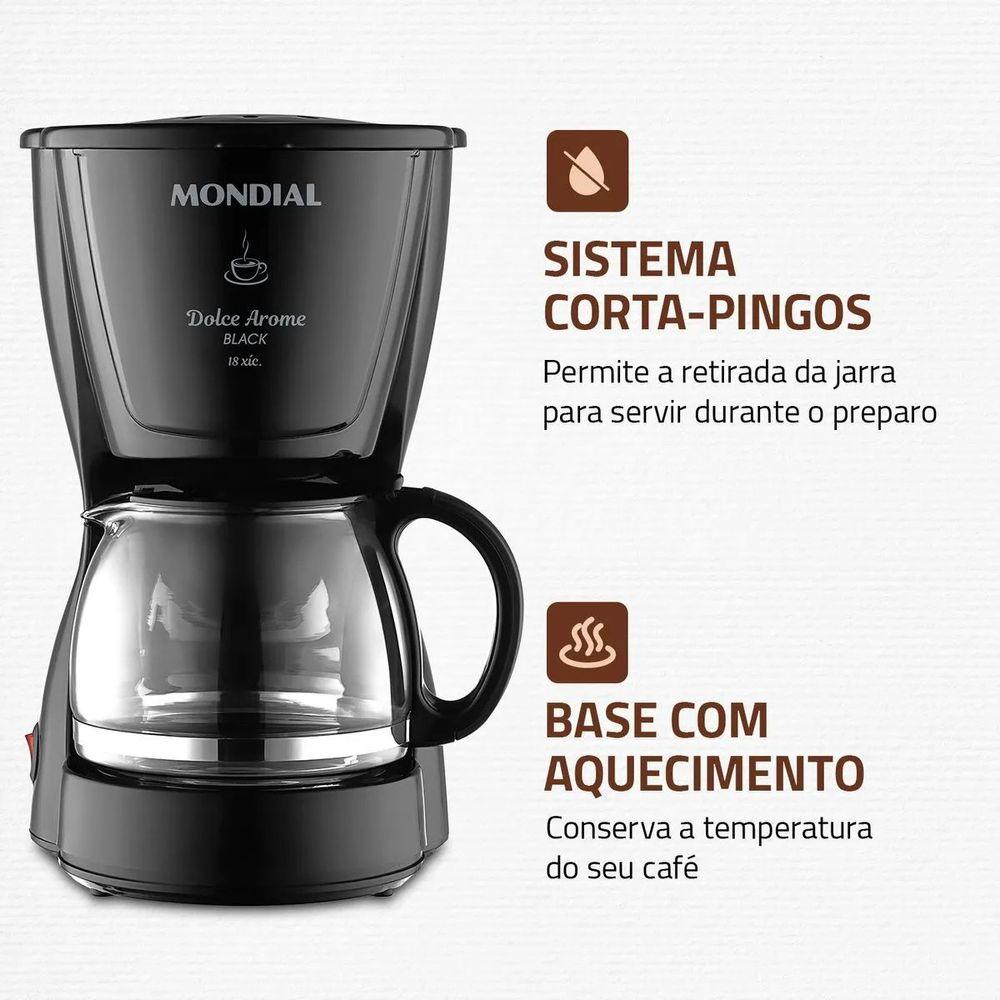Cafeteira Elétrica Mondial 550W Dolce Arome C-30-18X-FB 220V - 3