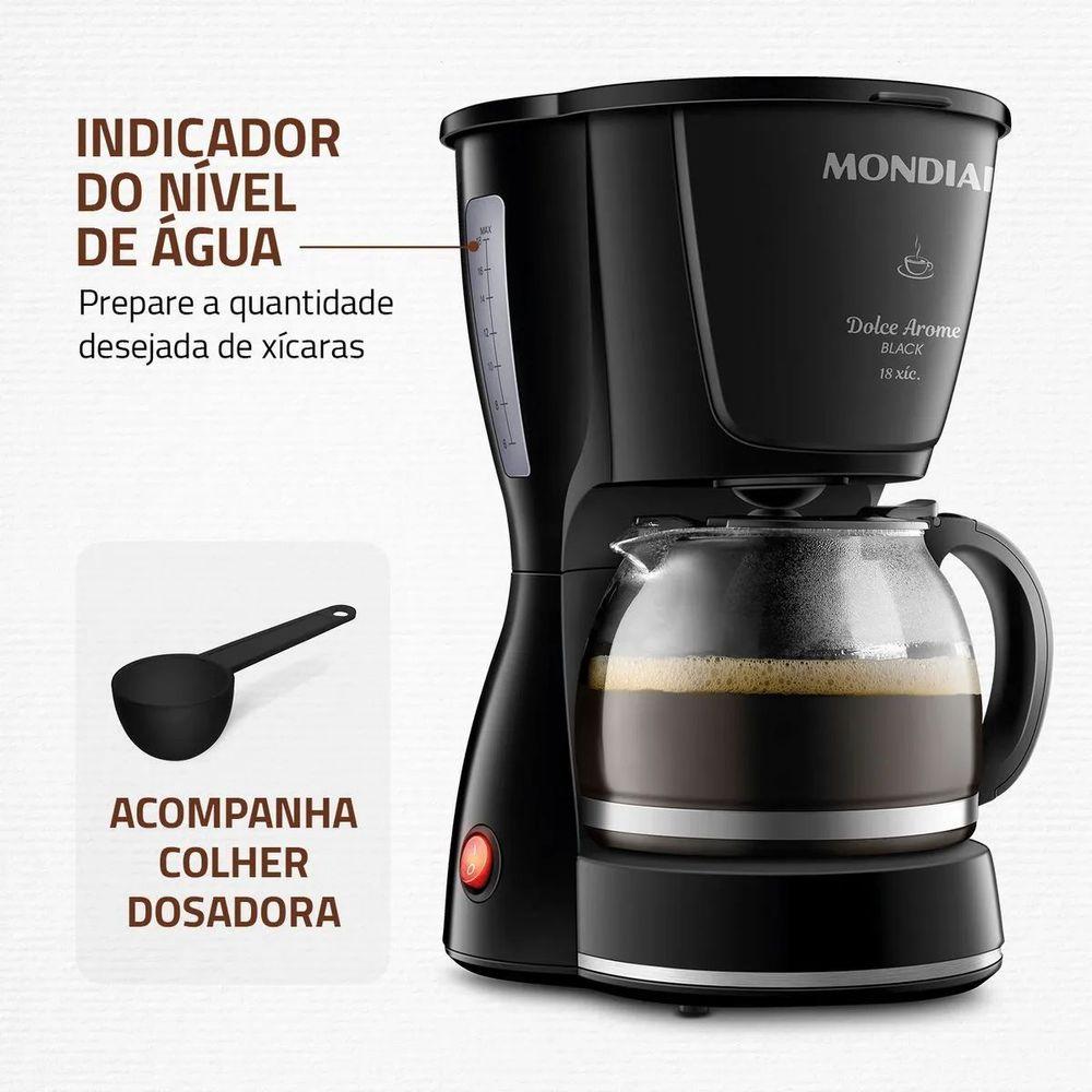Cafeteira Elétrica Mondial 550W Dolce Arome C-30-18X-FB 220V - 4
