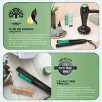 Prancha de Cabelo GA.MA Italy Babosa Ceramic Íon 220°C Preto Bivolt