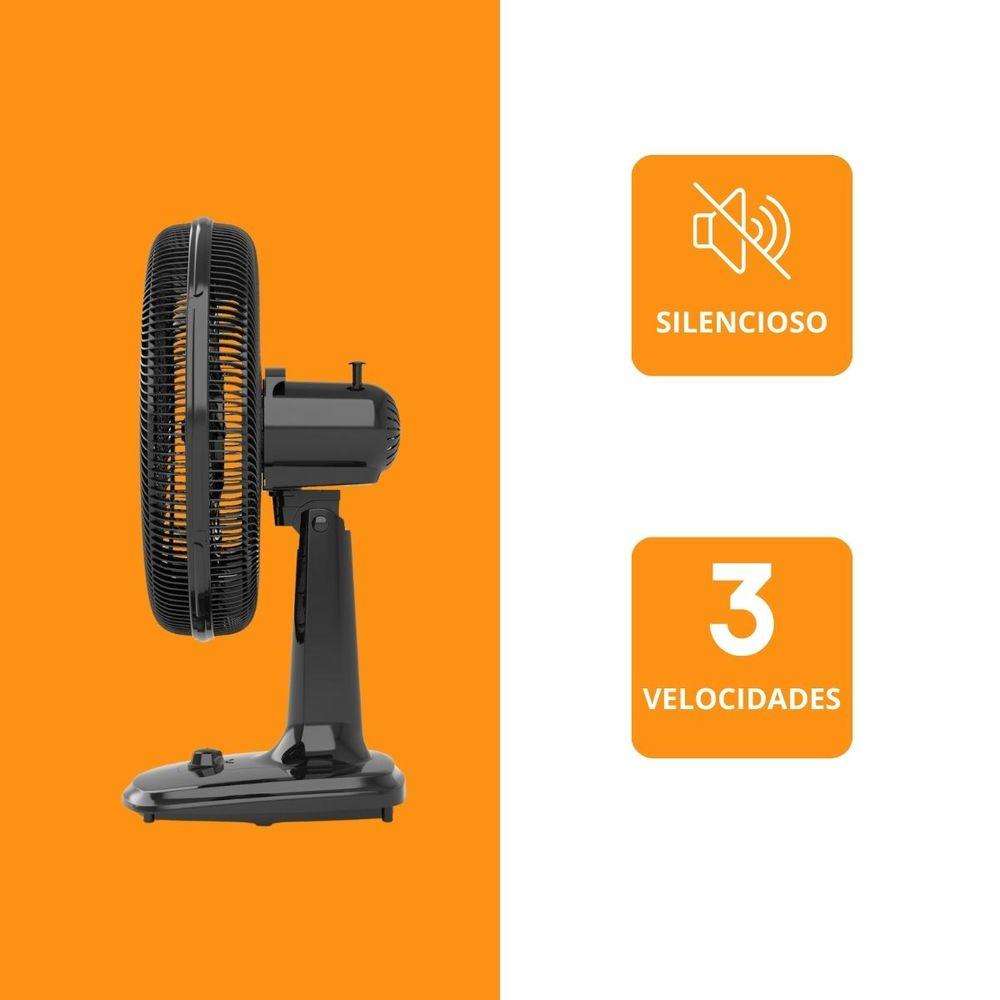 Ventilador de Mesa Amvox 50CM AMV 4126 TURBO 6 Pás 3 Vel 130W Black 220V - 6