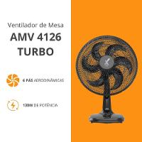 Ventilador de Mesa Amvox 50CM AMV 4126 TURBO 6 Pás 3 Vel 130W Black 220V - 5