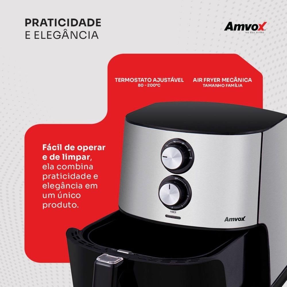 Air Fryer 7L 1500W Amvox ARF 1565 Tamanho Familia Inox 220V - 7