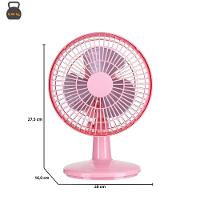 Ventilador Mini 20cm Ventimais Turbo 2 Vel Rose/Prata 110V - 3