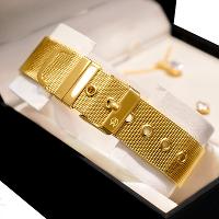 Relógio Feminino Champion Analógico Dourado CN29098W + Kit de Brincos e Colar - 5