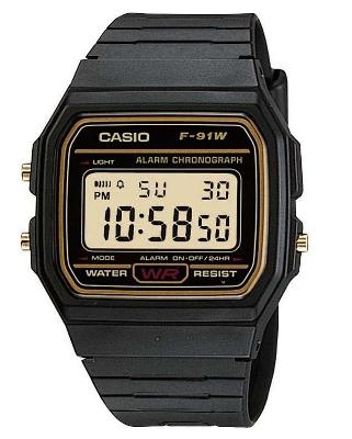 Relógio De Pulso Masculino Digital Casio Vintage F-91WG-9QDF