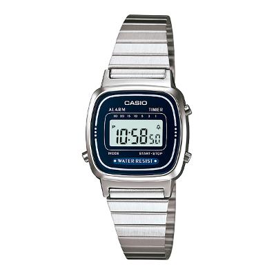 Relógio de Pulso Casio Feminino Vintage Prata Mini LA670WA-2DF