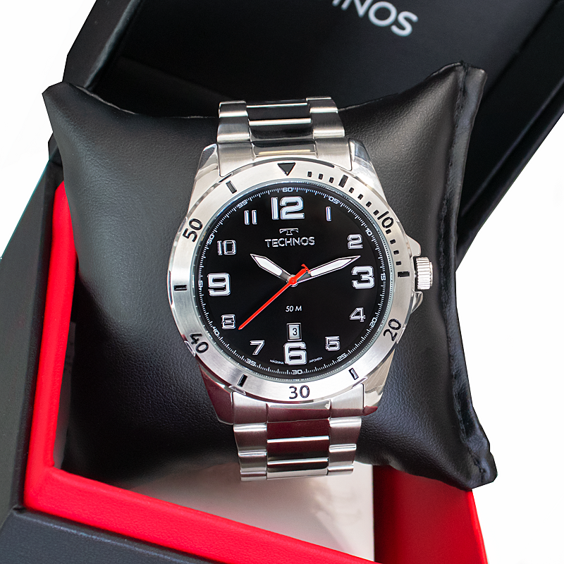 Relógio Masculino Technos Prata Analógico Com Calendário 2115MYK/1P - 4