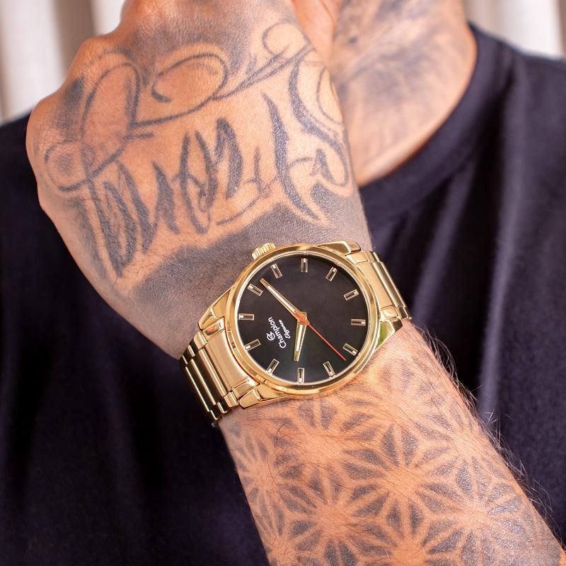 Relógio de Pulso Masculino Dourado Champion Analógico CN27590U - 7