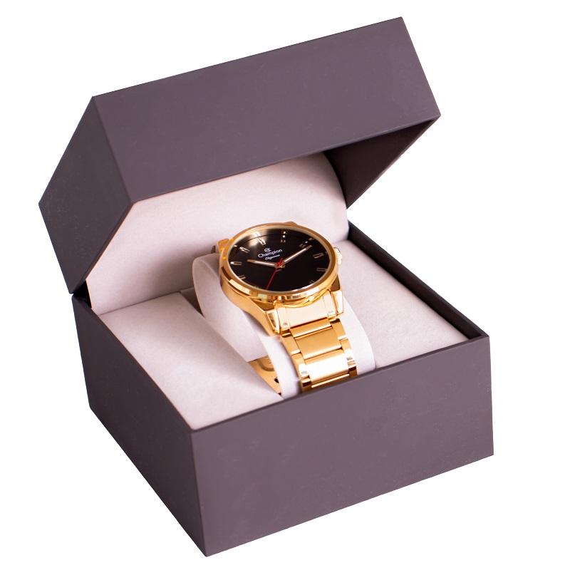 Relógio de Pulso Masculino Dourado Champion Analógico CN27590U - 9