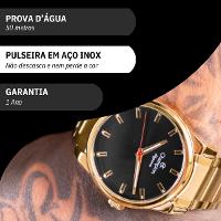 Relógio de Pulso Masculino Dourado Champion Analógico CN27590U