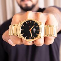 Relógio de Pulso Masculino Dourado Champion Analógico CN27590U - 6