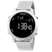 Relógio Champion Feminino Digital LED Prata CH40062T + Kit Colar e Brincos - 4
