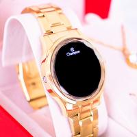 Relógio de Pulso Champion Feminino Digital Dourado CH48019H Colar e Brincos - 7
