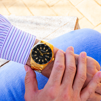 Relógio Seculus Masculino Long Life Dourado Analógico 20786GPSVDA3 - 5