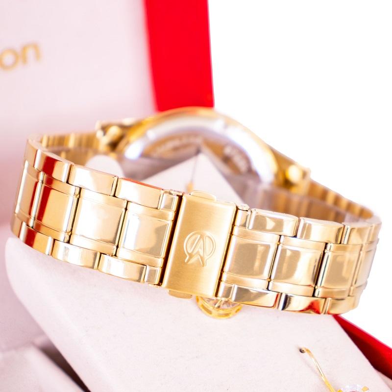 Relógio Champion Feminino Analógico Dourado CH24268D Colar e Brincos Prova D´Agua Garantia de Um Ano - 6