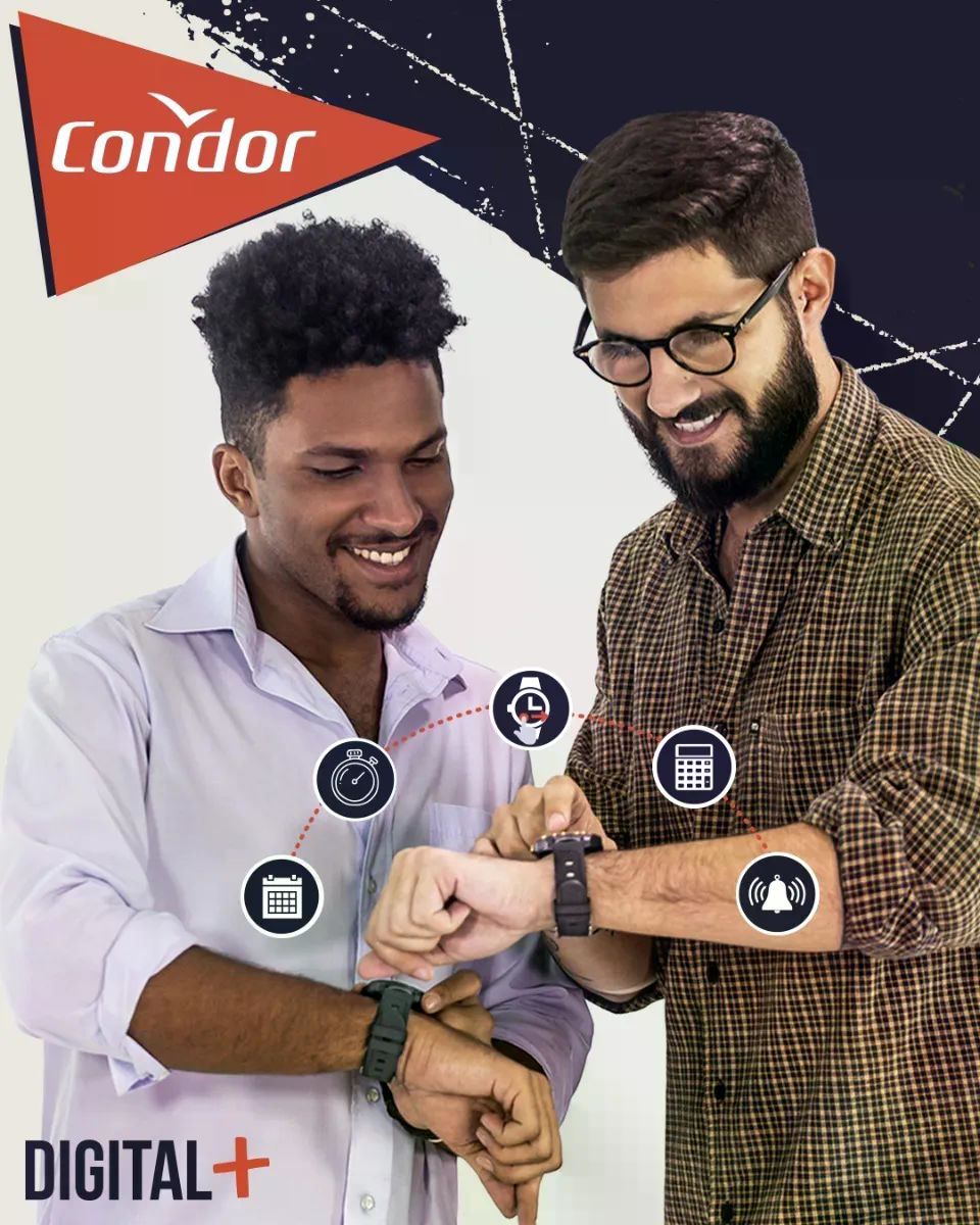 Relógio de Pulso Condor Masculino Digital Prata Calendário COKW05CAA/8C - 2