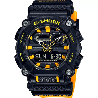 Relógio de Pulso Masculino G-Shock Anadigi Amarelo GA-900A-1A9DR