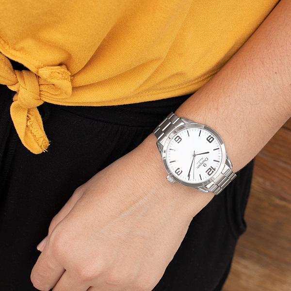 Relógio Feminino Champion Analógico Prata + Colar e Brincos CN29893C - 3