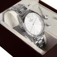 Relógio Feminino Champion Analógico Prata + Colar e Brincos CN29893C - 1