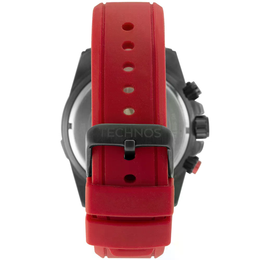 Relogio de Pulso Masculino Technos Analógico Ts Carbon Preto Vermelho JS15FS/2P - 3