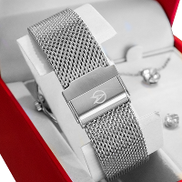 Relógio de Pulso Feminino Champion Analógico Prata CN26019Q Colar e Brincos - 5