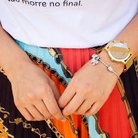 Relógio Feminino Champion Digital Espelhado Pulseira Mesh CH40106B Colar e brincos - 3