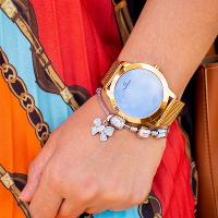 Relógio Feminino Champion Digital Espelhado Pulseira Mesh CH40106B Colar e brincos