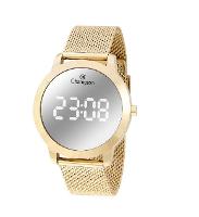 Relógio Feminino Champion Digital Espelhado Pulseira Mesh CH40106B Colar e brincos - 6