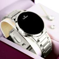 Relógio de Pulso Feminino Champion Digital Led Prata CH40142T Colar e Brincos - 6