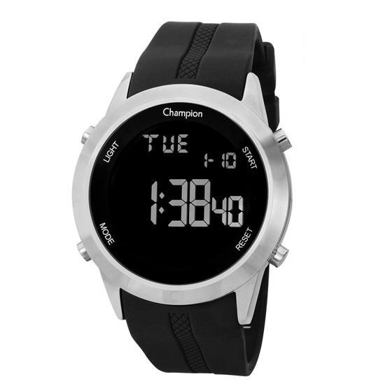 Relógio de Pulso Masculino Champion Digital Prata Silicone CH40259T - 1