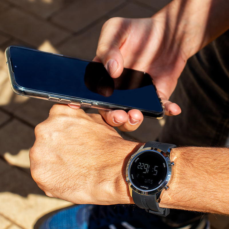 Relógio de Pulso Masculino Champion Digital Prata Silicone CH40259T - 4