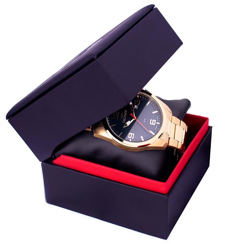 Relógio Masculino Technos Analógico Dourado Militar 2115NAT/1A Calendário - 5