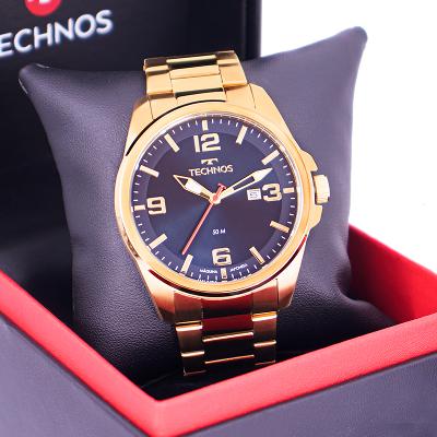 Relógio Masculino Technos Analógico Dourado Militar 2115NAT/1A Calendário