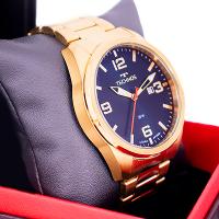 Relógio Masculino Technos Analógico Dourado Militar 2115NAT/1A Calendário