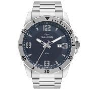 Relógio Masculino Technos Analógico Prata Militar À Prova d'Água 2115MYN/1A Calendário - 1