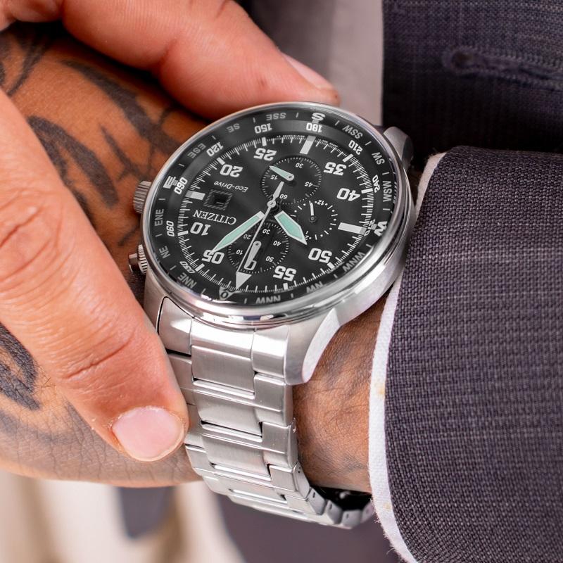 Relógio de Pulso Citizen Masculino Analógico Eco-Drive Aviator TZ31132T - 2