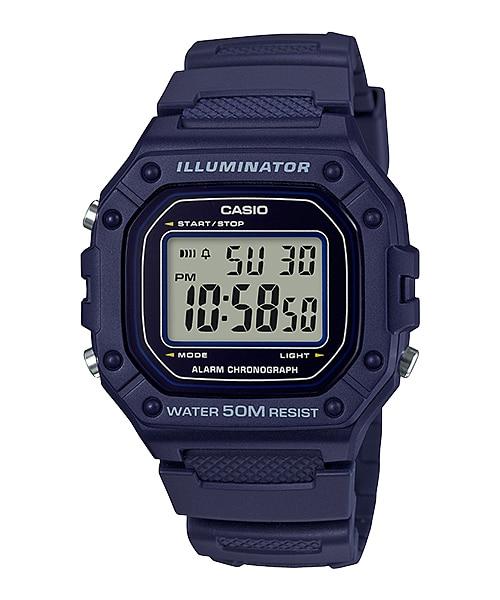 Relógio de Pulso Masculino Casio Digital Azul Standard W-218H-2AVDF - 1