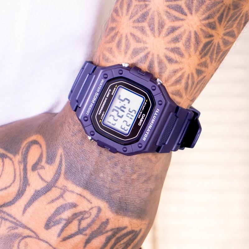 Relógio de Pulso Masculino Casio Digital Azul Standard W-218H-2AVDF - 2