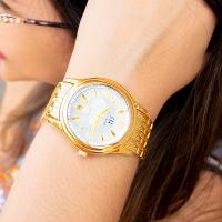 Relógio Champion Ana Hickmann Analógico Dourado AH28508H Kit Colar e Brincos