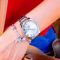 Relógio Feminino Champion Analógico Prata CN27652Q Kit Colar e Brincos - 3