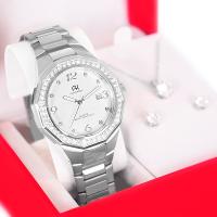 Relógio Feminino Champion Ana Hickmann Prova D'Água Aço Prata Cristais AH20033S Colar e Brincos - 1