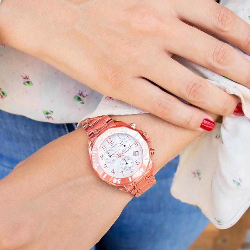 Kit Relógio Feminino Champion Ana Hickmann Rosé Analógico AH30246Z A Prova D'Água - 2