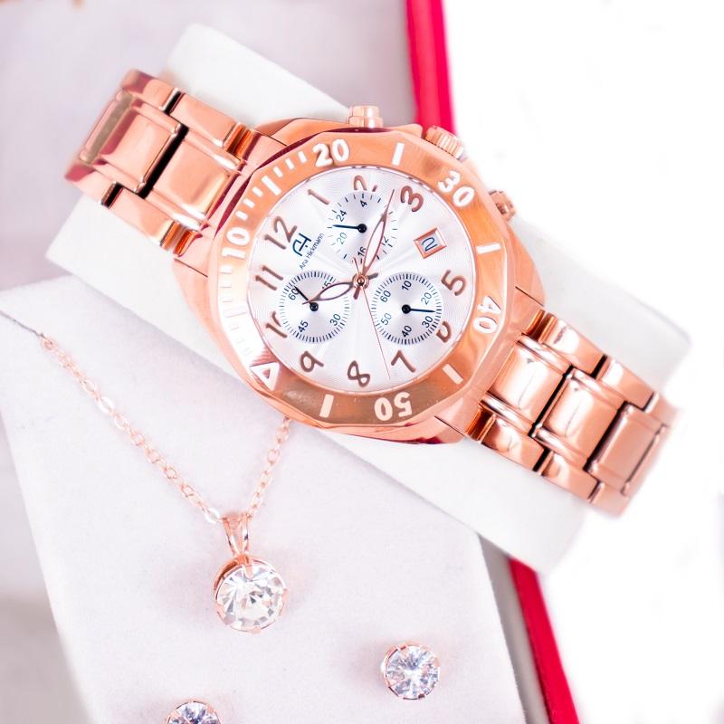 Kit Relógio Feminino Champion Ana Hickmann Rosé Analógico AH30246Z A Prova D'Água - 4